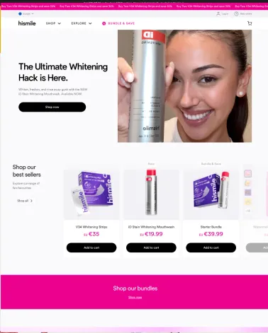 Shopify Shop Erstellung für HiSmile